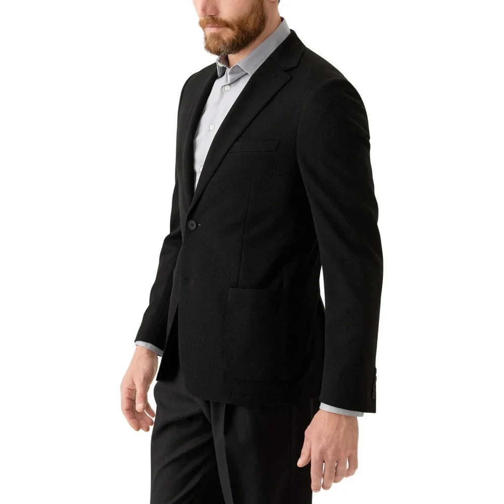 Calvin Klein Men's Black Slim-Fit Solid Knit Jacket Sport Coat Size 44L